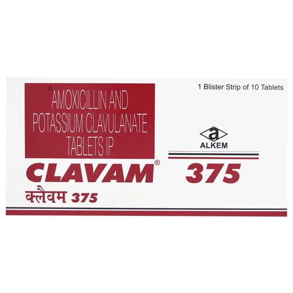 Clavam 375mg Tablet 10'S