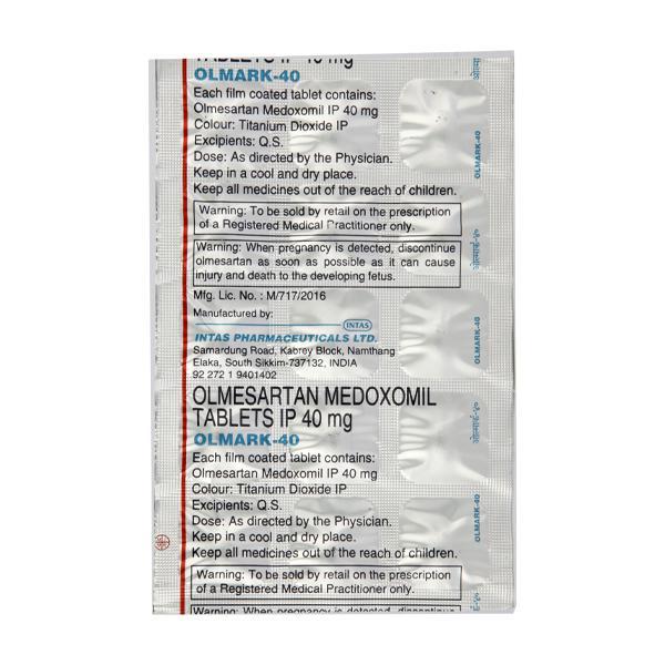 Olmark 40mg Tablet 15'S