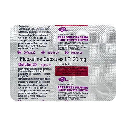 Defutin 20mg Capsule 10'S
