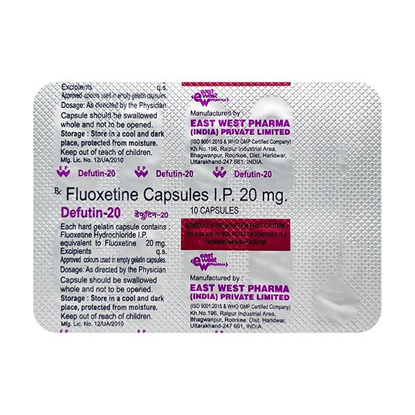 Defutin 20mg Capsule 10'S