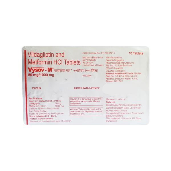 Vysov M 50/1000mg Tablet 10'S