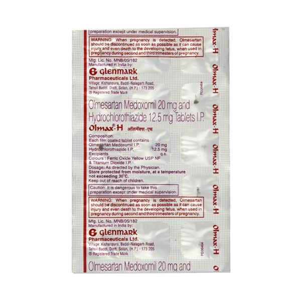 Olmax H 20mg Tablet 15'S