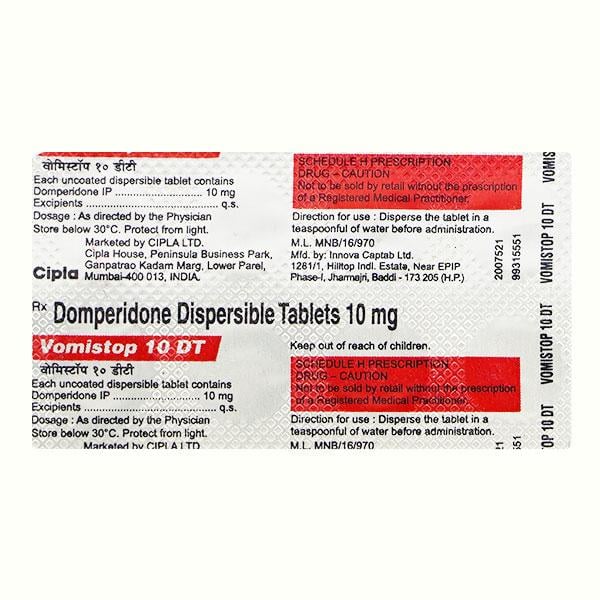 VOMISTOP DT 10mg Tablet 10's