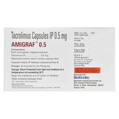AMIGRAF 0.5 Capsule 10's