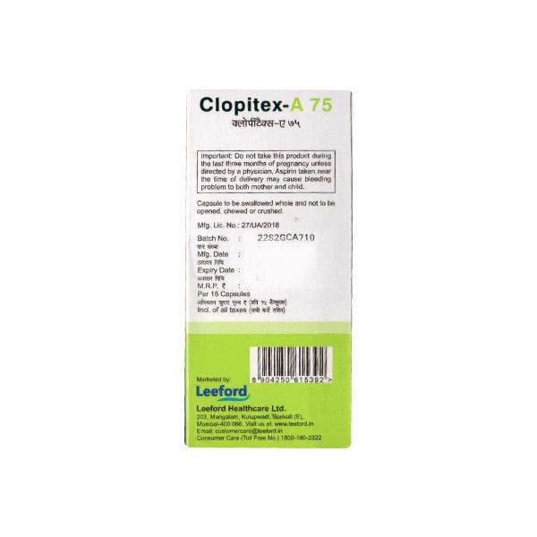 CLOPITEX A 75 Capsule 15's