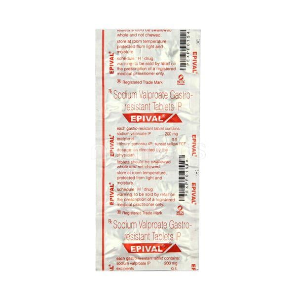 Epival 200mg Tablet 10'S