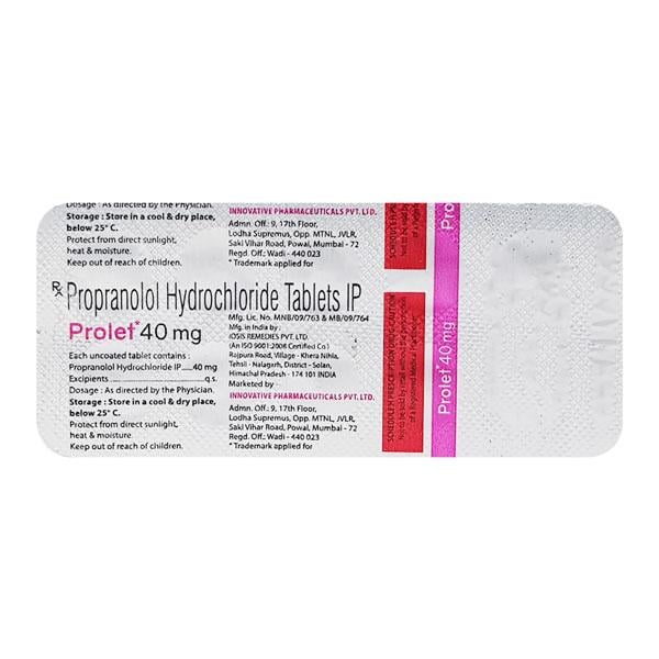 PROLET 40mg Tablet 10's