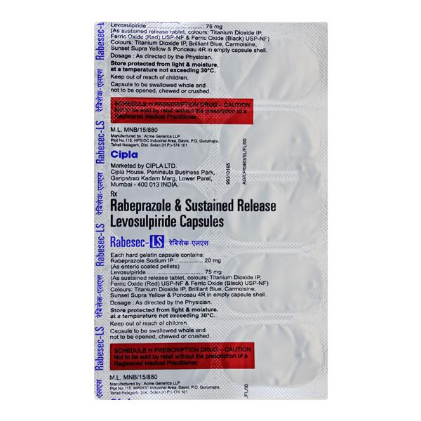 Rabesec LS 75/20mg Capsule 10'S