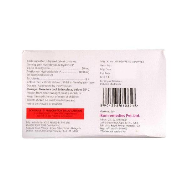 TENECON M 1000mg Tablet 10's