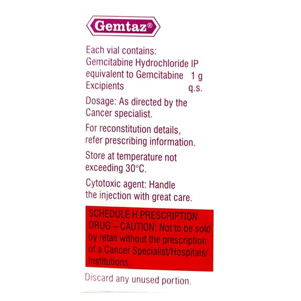 Gemtaz 1gm Injection 1's