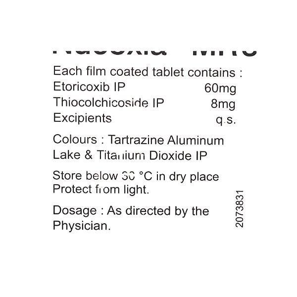 Nucoxia MR 8mg Tablet 10'S