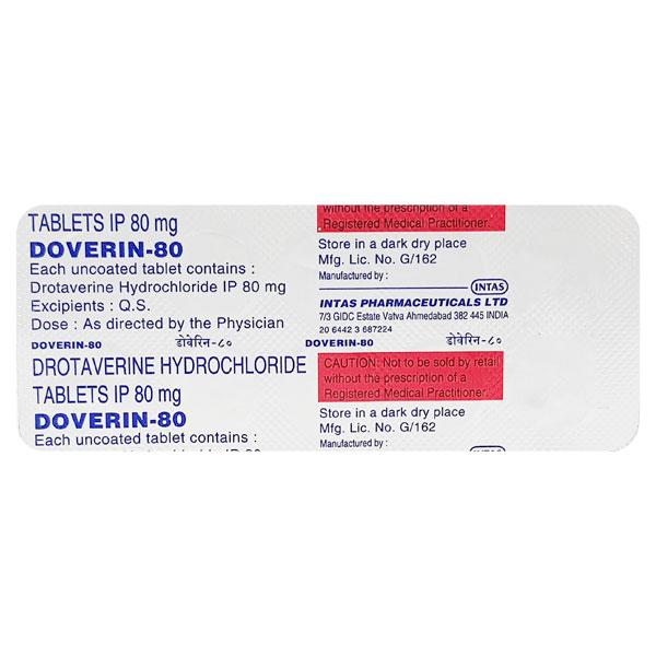 Doverin 80mg Tablet 10'S