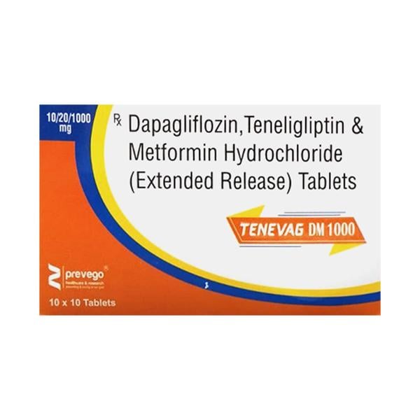TENEVAG DM 1000 Tablet 10's