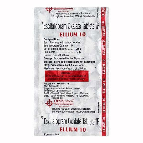 ELLIUM 10mg Tablet 10's