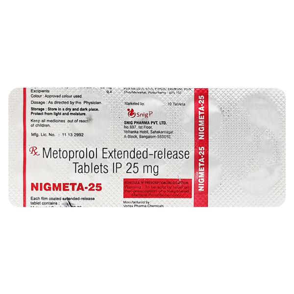 NIGMETA 25mg Tablet 10's