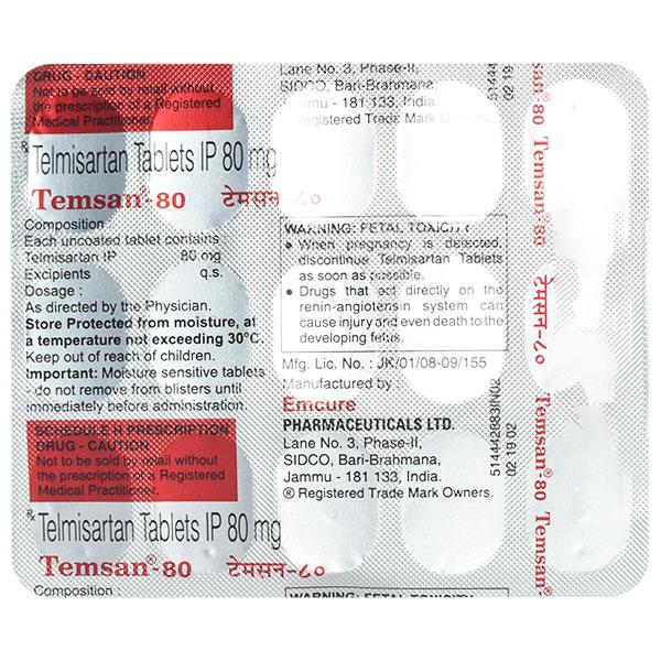 Temsan 80mg Tablet 15'S