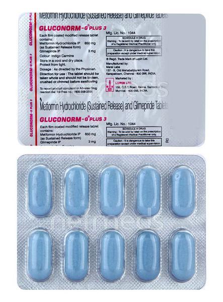 Gluconorm G Plus 3mg Tablet 10'S
