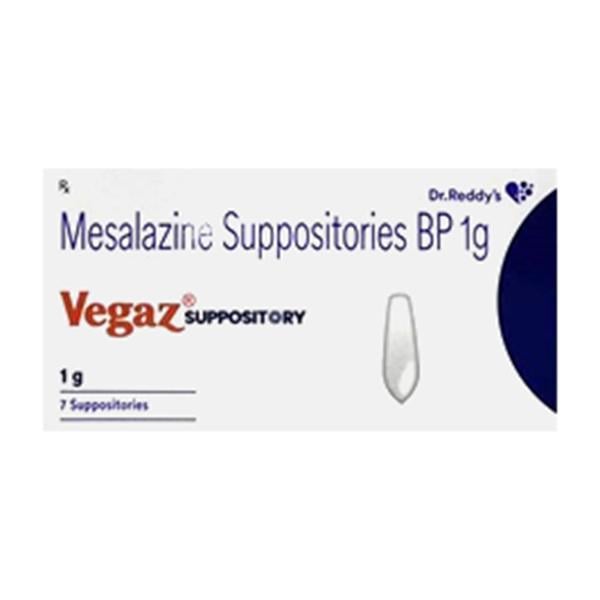 VEGAZ 1g Suppositories 7's