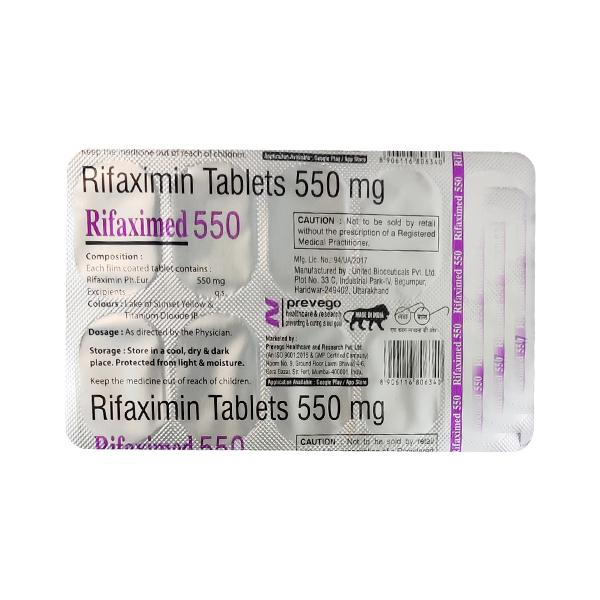 RIFAXIMED 550 Tablet 10's