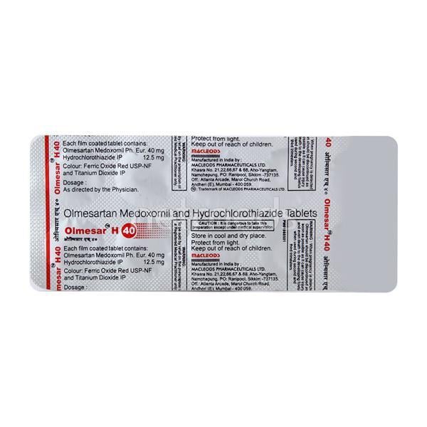Olmesar H 40mg Tablet 10'S