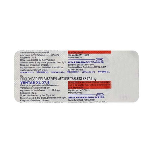 Ventab XL 37.5mg Tablet 10'S