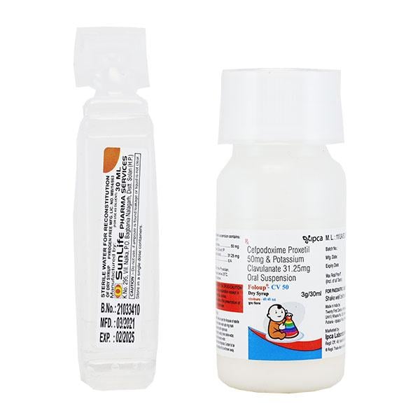 Foloup CV 50/31.25mg Dry Syrup 30ml