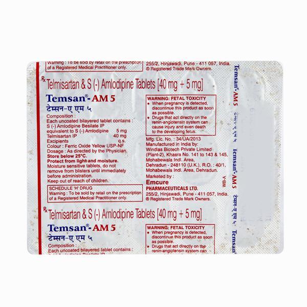 Temsan AM 5mg Tablet 15'S