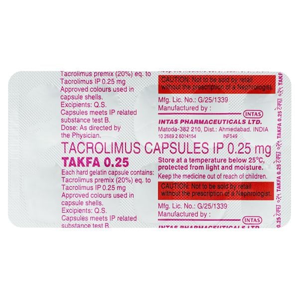 Takfa 0.25mg Capsule 10'S