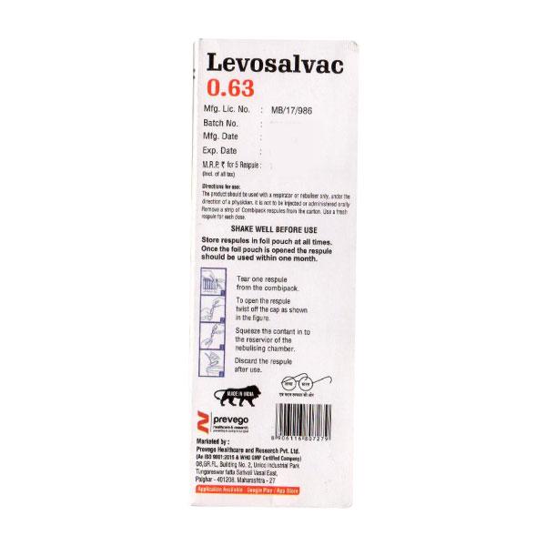 LEVOSALVAC 0.63 Respules 5X2.5ml