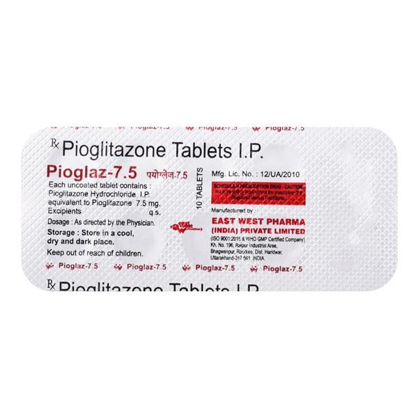 Pioglaz 7.5mg Tablet 10'S