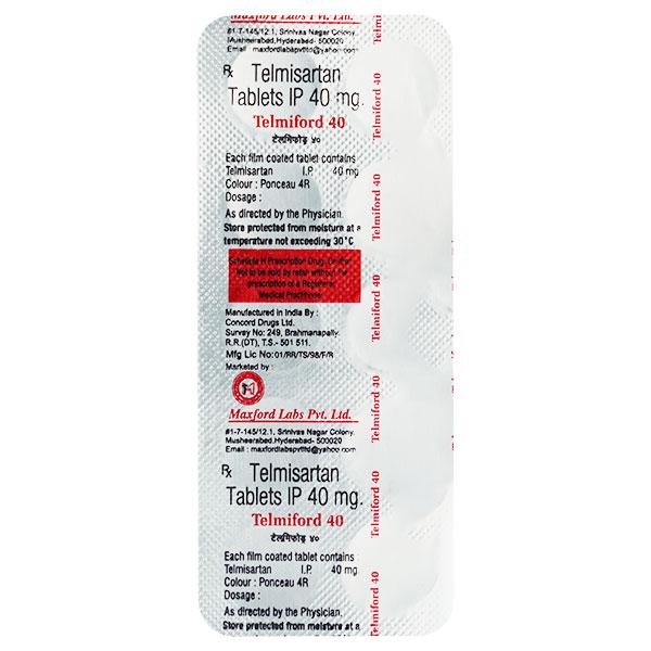 TELMIFORD 40 Tablet 10's