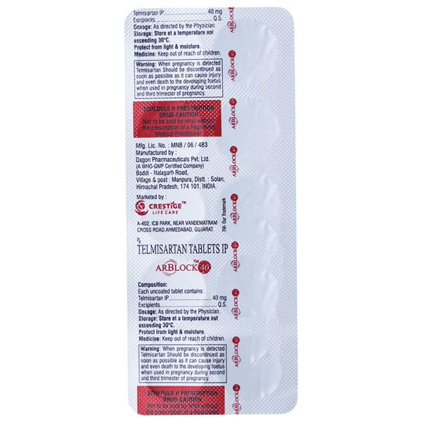 ARBLOCK 40 Tablet 10's