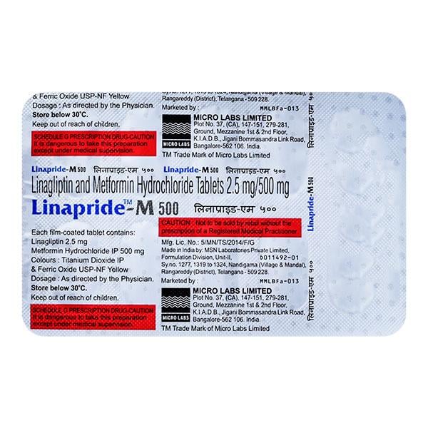 LINAPRIDE M 500 Tablet 10's