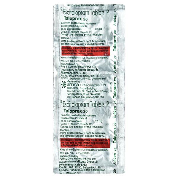 Taloprex 20mg Tablet 10'S