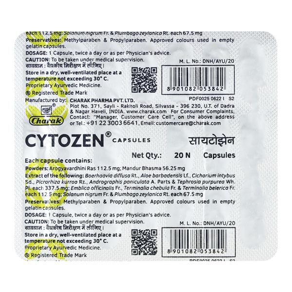 Cytozen Capsule 20'S