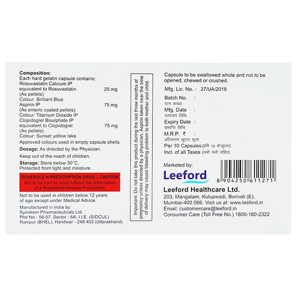 CARDIOROSTIN GOLD 20 Capsule 10's