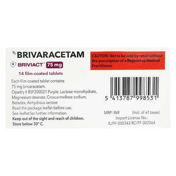 BRIVIACT 75mg Tablet 14's