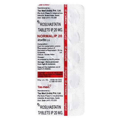 Normalip 20mg Tablet 10'S