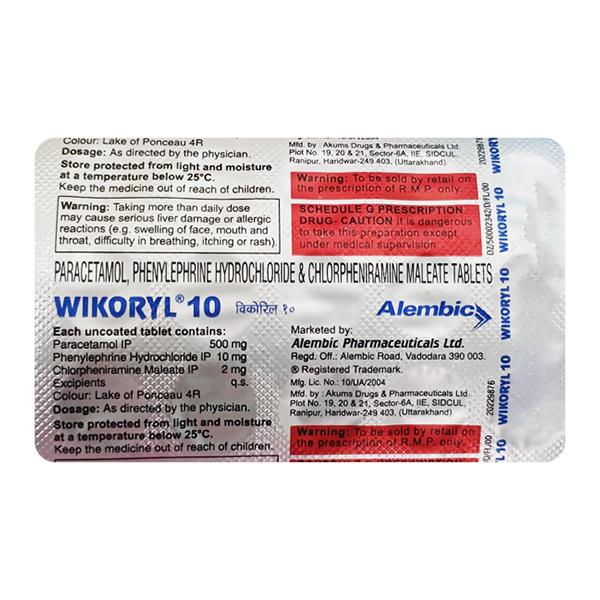 WIKORYL 10 Tablet 15's