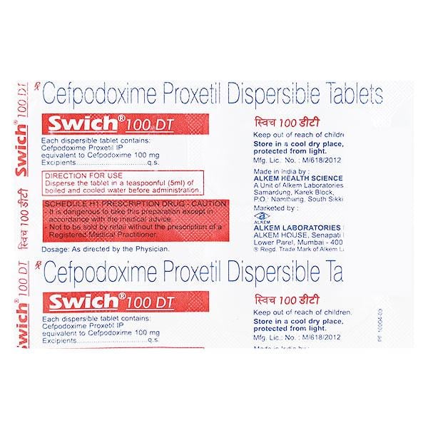 Swich DT 100mg Tablet 10'S