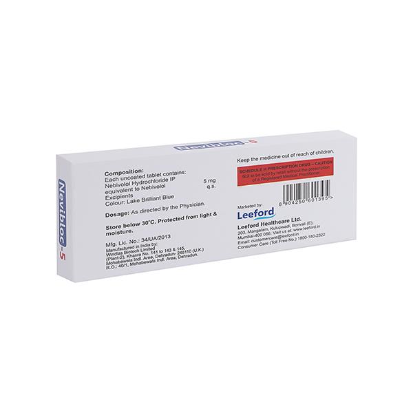 NEVIBLOC 5 Tablet 10's
