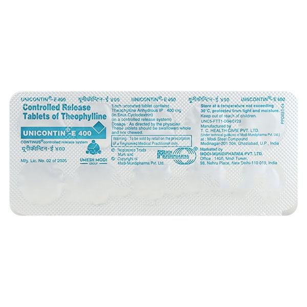 Unicontin E 400mg Tablet 10'S
