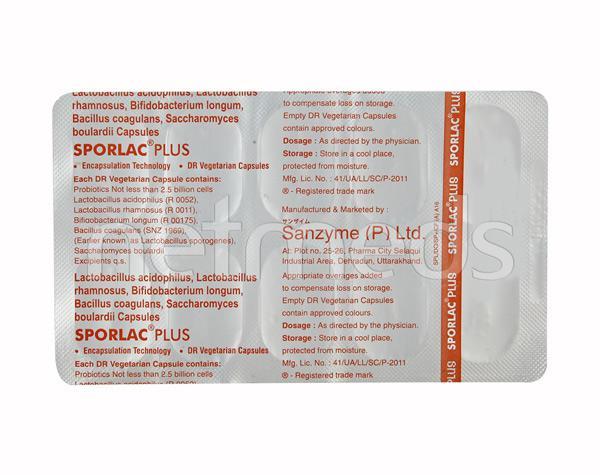 Sporlac Plus Capsule 10'S