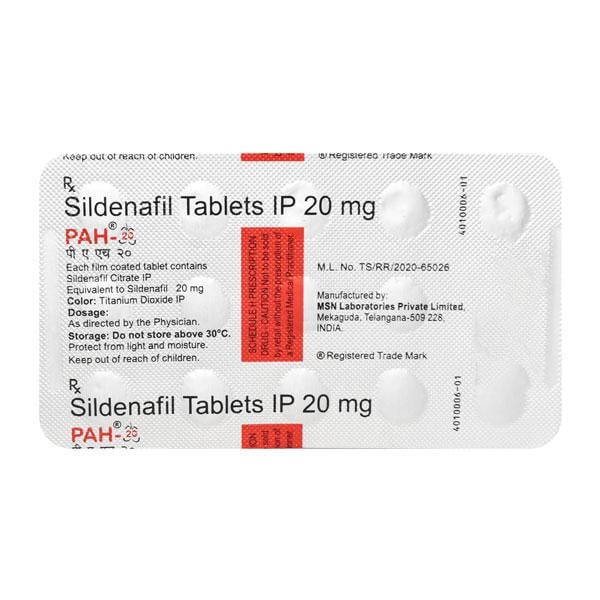PAH 20mg Tablet 15'S