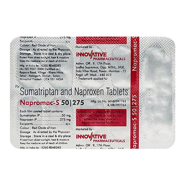 NAPROMAC S 50/275 Tablet 10's