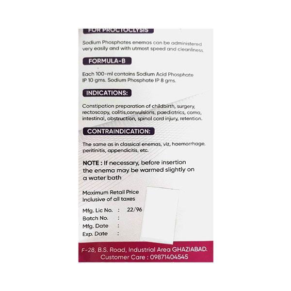 PROCTOCLYSIS SODIUM PHOSPHATES (FORMULA-B) Enema 100ml