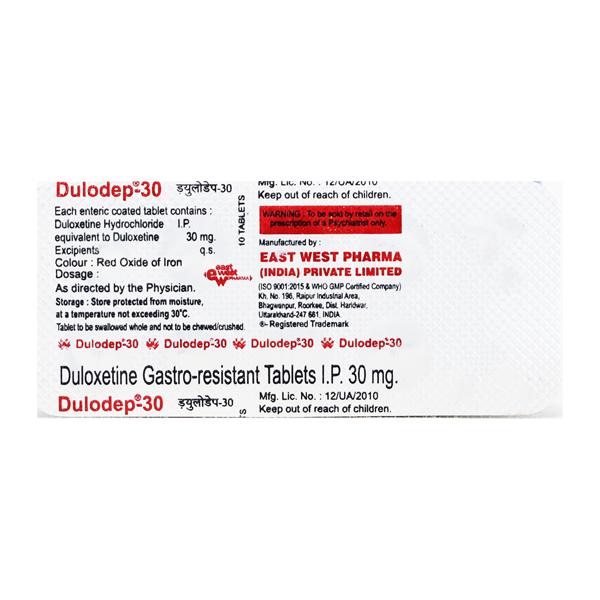 Dulodep 30mg Tablet 10'S