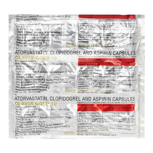 Clavix Gold 10mg Capsule 15'S