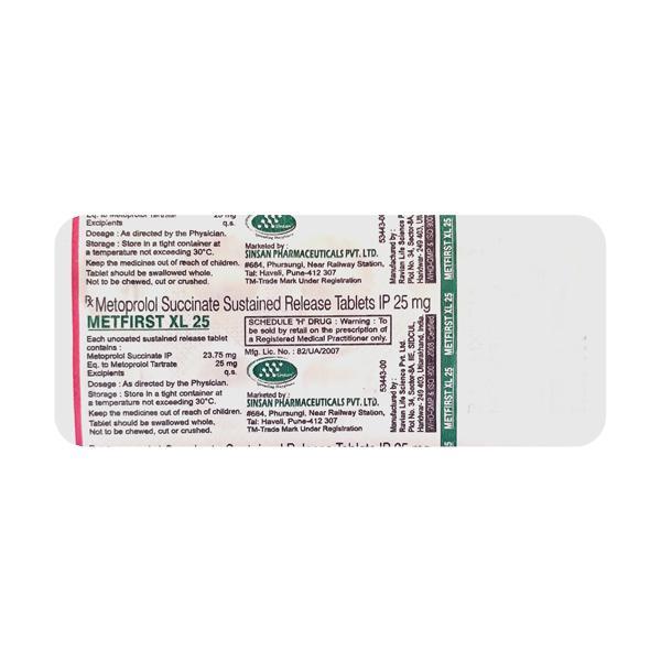 Metfirst XL 25mg Tablet 10'S