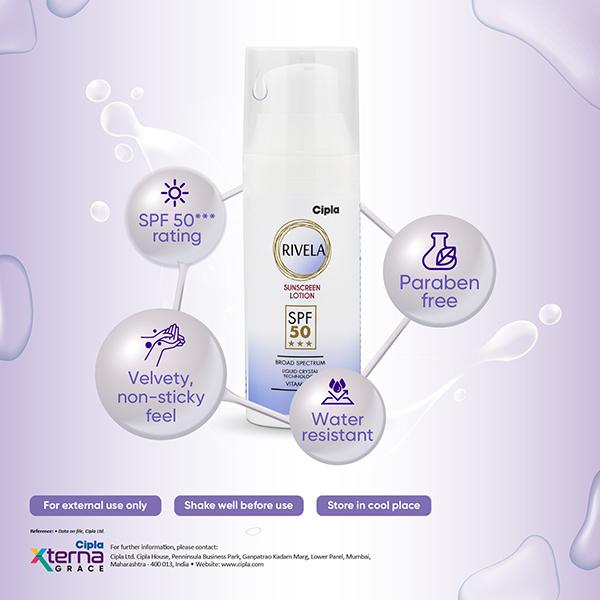 Rivela SPF 50 Sunscreen Lotion 50ml